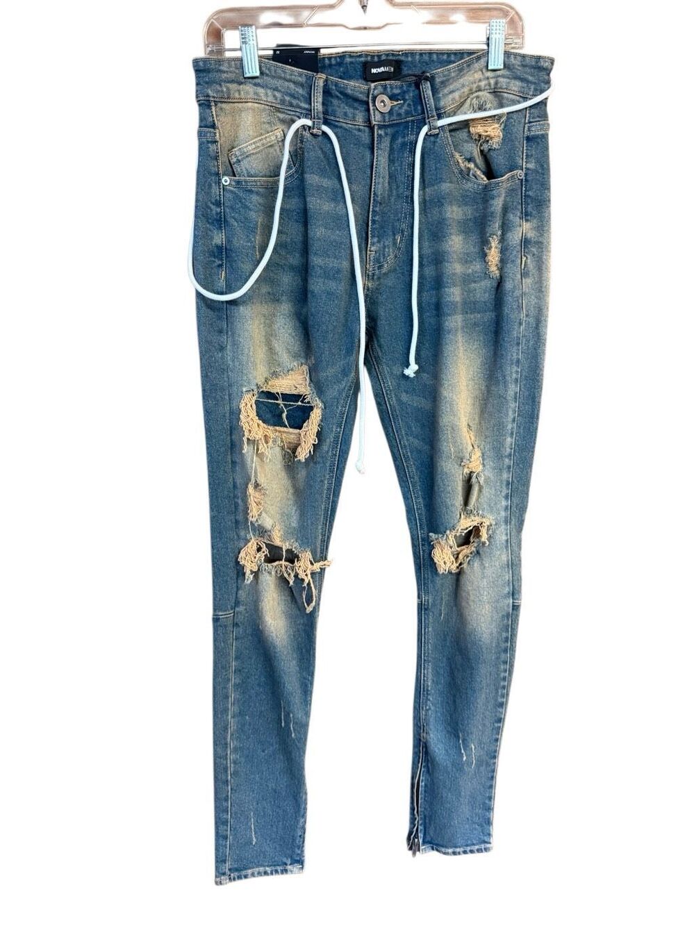 NovaMen distressed, skinny Fit jeans Sz 32/32 NWT